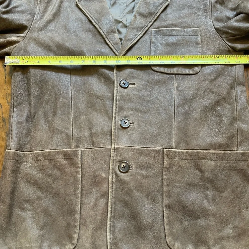 The Territory Ahead Leather Blazer Jacket Sport Coat Vintage - Picture 8 of 11